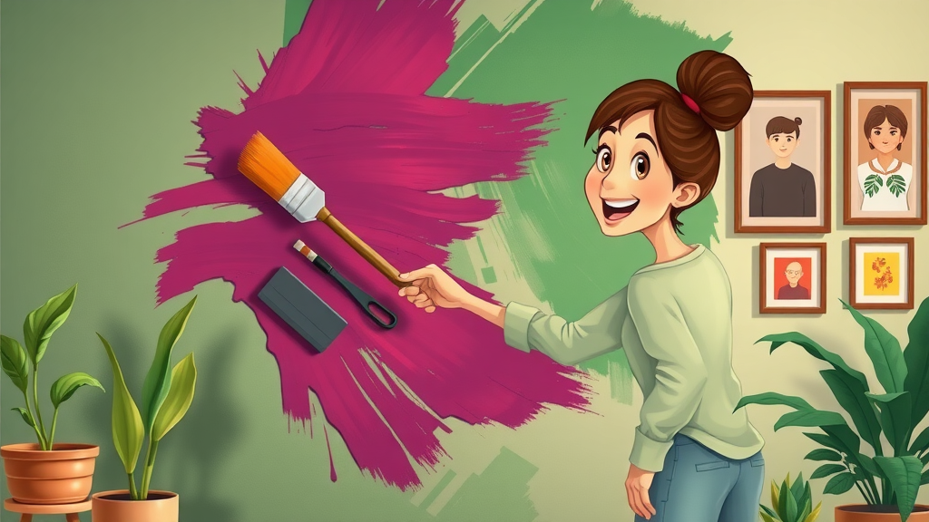 lady painting room